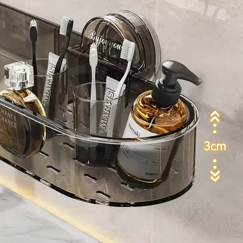 Corner Bathroom Storage Rack with Suction Cups